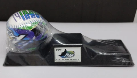 Vtg 1998 Collector Series Tampa Bay Rays Ball w/ Holder. New n Pkg!! Cover
