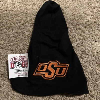 NUEVO CON ETIQUETAS ALL STAR DOGS OKLAHOMA STATE SUDADERA CON CAPUCHA para PERROS Talla Pequeña 12-20lbs Foto 1 de 4
