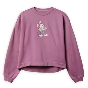 Mickey Mouse Genuine Mousewear Pullover Sweatshirt for Women – Plum size L - Picture 1 of 2