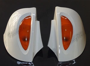 White Rear View Side Mirrors Turn Signal Lens For BMW R850RT R1100RT R1150RT RTP - Picture 1 of 11