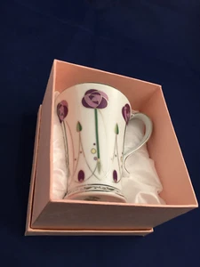 Porcelain mug - Art deco  style Angular Handle purple - Picture 1 of 2