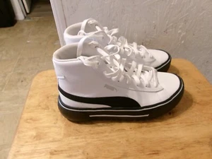 Puma Kaia Mid Top Womens Casual Platform Shoe White/Black Soles Size 8 - Bild 1 von 9