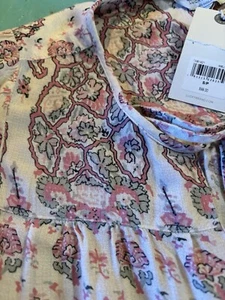 Lucky Brand Womens Size Small Romantic Dress NWT At $99 BOHO Pink Flowers Lined - Picture 1 of 15