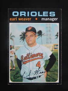 1971 Topps  Baseball Card #477 Earl Weaver (NM)