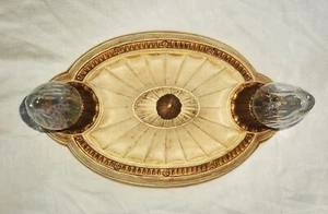 ANTIQUE LIGHTOLIER CHANDELIER CAST IRON FLUSH MOUNT CEILING FIXTURE 1920's - Picture 1 of 7