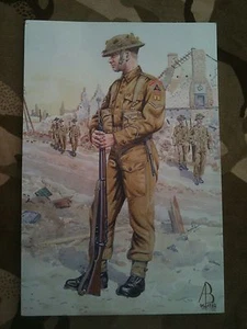 Military Postcard 1st Royal Norfolk Regiment Europe 1944-45 by Alix Baker - Picture 1 of 1