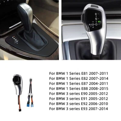 Selector de perilla de cambio de marchas iluminado por LED estilo F30 actualización para BMW E90 E92 E93 Foto 1 de 4