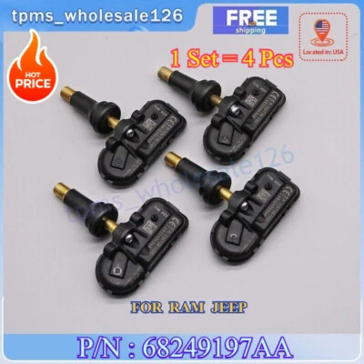 4x Tire Pressure Sensor(TPMS) 434MHz For 2014-2018 RAM 1500 2500 3500 68249197AA - Image 1 of 4