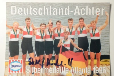 Detlef Kirchhoff Autogramm | Rudern Deutschland-Achter, Olympia-Zweiter - Bild 1 von 2