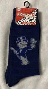Mr Monopoly Novelty Socks Crew Size 6-12 Navy Blue Men’s Hasbro Uncle Moneybags - Picture 1 of 5