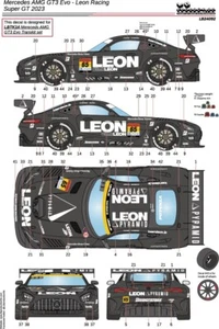 LB Production 1/24 Mercedes AMG GT3 Evo Leon Racing Super GT 2023 Decal LB24092 - Picture 1 of 4