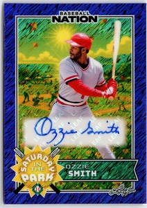 2025 Leaf Baseball Nation Ozzie Smith Auto SA-OS1 1/1 Purple Shimmer - Bild 1 von 2