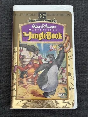 The Jungle Book VHS Disney Masterpiece 30th Anniversary Edition 1997 - Image 1 of 4