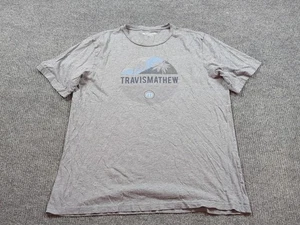 Travis Mathew Shirt Herren XL Grau Kurzarm Freizeit Grafik Tee Baumwolle  - Bild 1 von 7