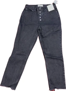 Abercrombie & Fitch Curve Love High Rise Skinny Black Jeans, Size 10R/30. Neu mit Etikett - Bild 1 von 6