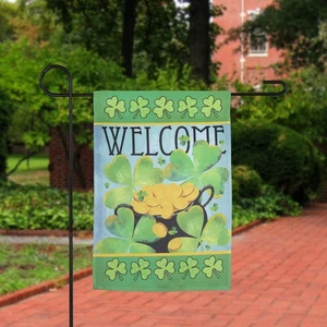 Northlight Welcome Pot of Gold Outdoor Garden Flag 12.5" x 18" - Picture 1 of 7