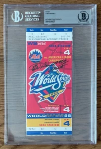Turk Wendell Beckett BAS Signed Mets game Ticket psa Baseball MLB 1998 World - Picture 1 of 4