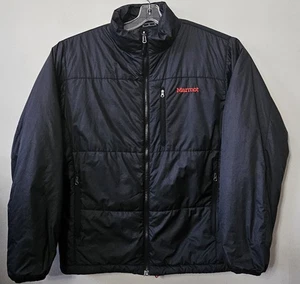 Marmot Puffer Jacket Men's Size Large Black Coat Light Weight  Warm - Picture 1 of 9