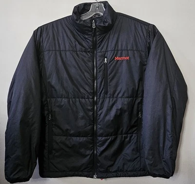Marmot Puffer Jacket Men's Size Large Black Coat Light Weight  Warm - Image 1 of 4