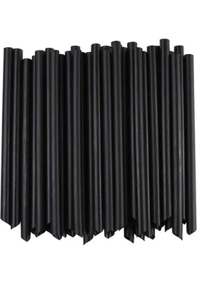 ALINK 100 PCS Black Plastic Boba Straws, 12mm Extra Wide