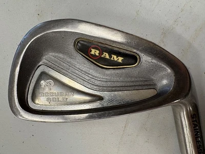 Vintage RAM Accubar gold 3 Iron golf club - Image 1 of 4