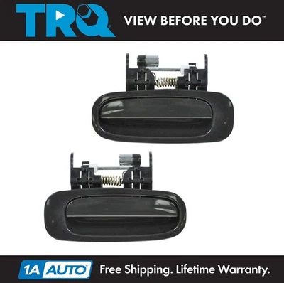 TRQ Door Handles Outside Exterior Smooth Rear LH & RH Pair Set for Corolla Prizm - Imagem 1 de 4
