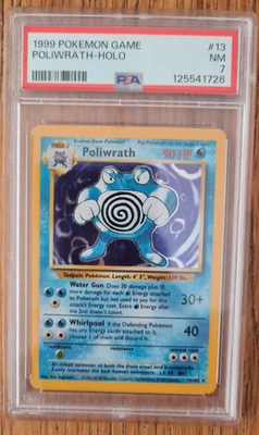 Poliwrath 13/102 - PSA Grade 7 - Pokemon TCG Base Set Unlimited Holo - Image 1 of 2