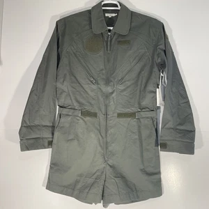 Good American Long Sleeve Rompber Olive Green Utility Size 3 Military Costume - Picture 1 of 8