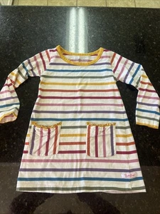 Ruffle Butts Girls Dress Sz 4t Knit Cotton Striped Fall Boutique Stretch Pockets - Picture 1 of 6