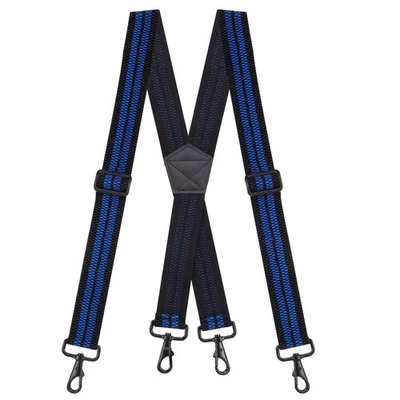 Buyless Fashion Suspender Men 48"" Adjustable Straps 1 1/2"" X Back Strong Hooks - Image 1 of 4