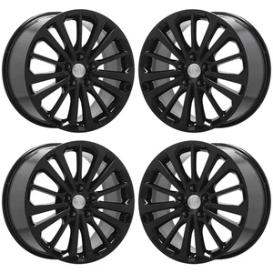 18" Buick Regal Gloss Black wheels rims Factory OEM set 4812 EXCHANGE - Picture 1 of 8