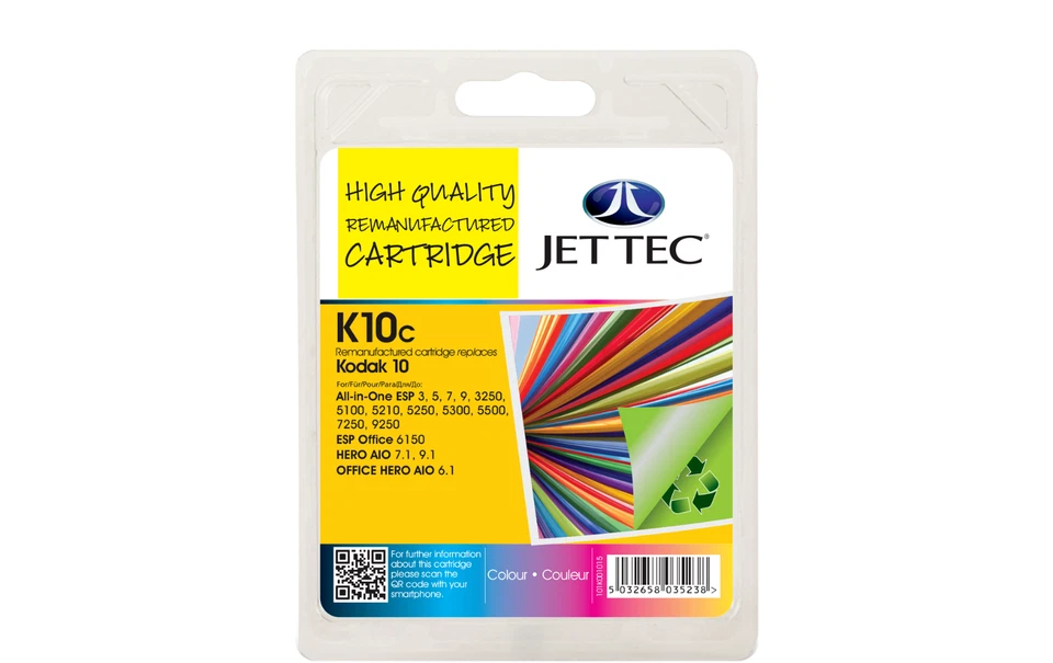 Jet Tec K10C Kodak 10 colour inkjet printer ink cartridges - Image 1 of 1