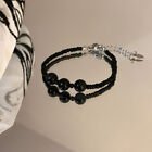 Chinese Style Crystal Bracelet Vintage Fashion Lion Awakening Bell Beaded Bangle