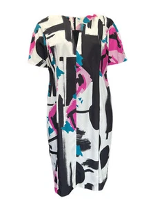 Marina Rinaldi Women's Multicolor Dolce Shift Dress NWT - Picture 1 of 3