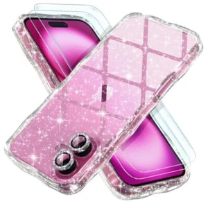 Compatible for iPhone 16 Plus Case, Women For iPhone 16 Plus Glitter Clear - Picture 1 of 8