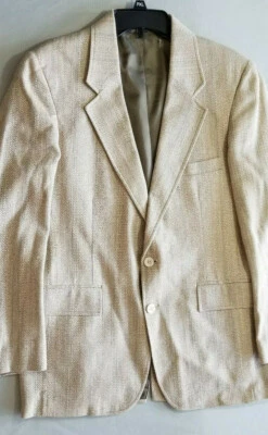 Chaqueta Abrigo Deportivo LEVI STRAUSS VINTAGE Hombres Algodón A Medida 2 Botones - 40R Caqui Foto 1 de 4