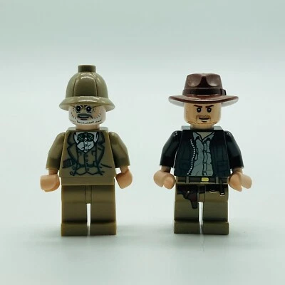 Lego Minifigura Henry Jones Sr. iaj030 e Indiana Jones iaj001 Foto 1 de 2