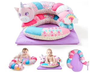3-In-1 Tummy Time Mat & Seated Support Pillow Newborn Tummy Time Toys for Newbor - Picture 1 of 29