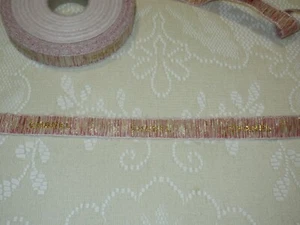 Festive Holiday White Gold Chanel Packaging Ribbon 36" - Picture 1 of 2