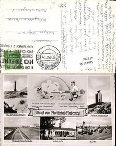 451260,Nordseebad Norderney Leuchtturm Strand Hafen Mehrbildkarte - Bild 1 von 1