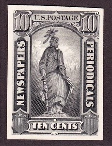 US PR15P4 10c Newspaper & Periodicals Proof on Card XF (002) - Picture 1 of 2