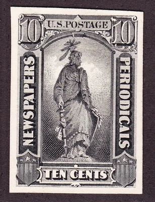 US PR15P4 10c Newspaper & Periodicals Proof on Card XF (002) - Image 1 of 2