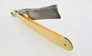 Antik gerader Rasierblatt & Brise 5/8 echte natürliche Schuppen um 1840 - Bild 1 von 6