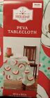 Holiday Time Santa Claus And Dots Peva Vinyl Tablecoth 60X84in Rectangular