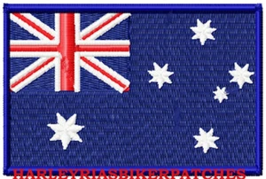 AUSTRALIA FLAG BIKER PATCH 90 X 55MM - Picture 1 of 1