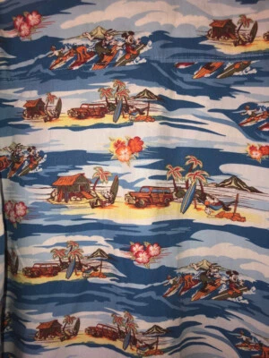 Camisa havaiana Disneyland DLR com Pateta, Mickey, Surfe, Woodie Cars EPIC XL - Imagem 1 de 4