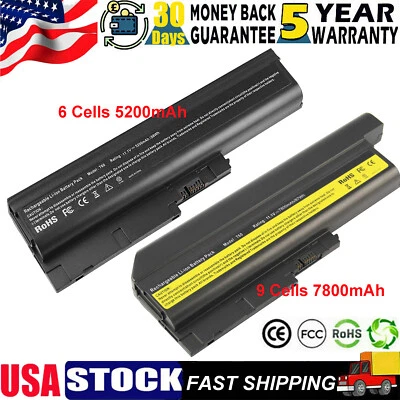 6/9Cells Battery for IBM Lenovo Thinkpad T60 T60p T61 R60 R61 R500 T500 SL500 - Image 1 of 4