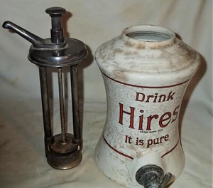 ANTIGUO ALQUILER RAÍZ CERVEZA REFRESCO JARABE GRES DISPENSADOR HELADERÍA LETRERO BOMBA - Imagen 1 de 12