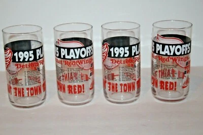 1995 Detroit Redwings Paint The Town Gafas Rojas NHL Playoffs Lista Completa  Foto 1 de 4