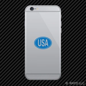 (2x) United States of America Oval Cell Phone Sticker Mobile USA many colors - Picture 1 of 19